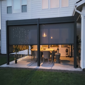 Store banne <span class=keywords><strong>extérieur</strong></span> coupe-vent à fermeture éclair, imperméable et résistant aux intempéries pour <span class=keywords><strong>terrasse</strong></span> - Product Image 1