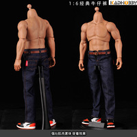 Vêtements de poupée personnalisés en gros, échelle 1:6, jeans classiques en denim pour figurines d'action LV06-1 Guangdong