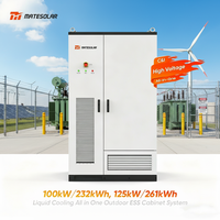 Système de stockage d'énergie 100kW 232kWh 125kW 261kWh, armoire BESS solaire, stockage de batterie LifePO4 photovoltaïque à grande échelle