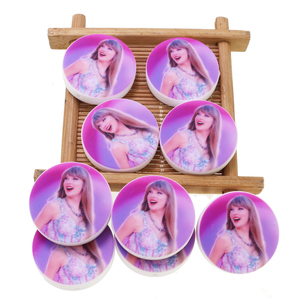 Cuentas de Silicona Personalizadas con Logotipo Impreso de Cantante Pop Femenina Taylor, Cuentas de Silicona Impresas de 30 mm para Fabricación de Bolígrafos - Product Image 4
