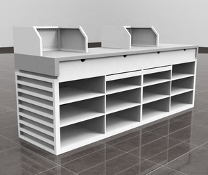 Supermercado tienda minorista Mostrador de pago tienda de comestibles contador de efectivo Mostrador de caja registradora Escritorio de <span class=keywords><strong>cajero</strong></span> para accesorio de tienda minorista - Product Image 4