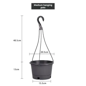 Garden Hook-type Pot Plastic Hanging Flower Plant Pot Basket Planter Holder Home Decor Flower Pots