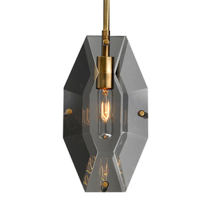 Modern Minimalist Single Pendant <b>Light</b> Unique Creative Postmodern Crystal Chandelier <b>LED</b> Copper Brass Living <b>Room</b> Lighting - Product Image 1