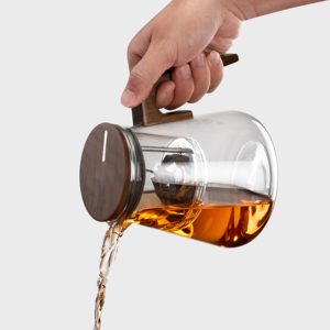 Théière en verre borosilicate de haute qualité BP12, résistante à la chaleur, 27 oz, avec infuseur, <span class=keywords><strong>tasse</strong></span>, théière à eau rotative magnétique - Product Image 3