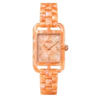Asta Montre Quartz Femme Acétate Lunette Or Rose Couronne Crantée Étanche Quotidien Logo Custom Marché UE