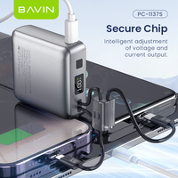 BAVIN Factory PC1137S 22.5W 10000mah Ultra Mini Power Bank avec chargeur de type C Câble USB C
