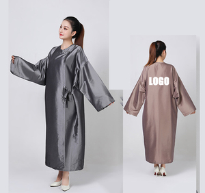 Camice per Clienti di Salone con Logo Personalizzabile, Lucido, Grigio, Marrone, Bianco, Nero, con Maniche Lunghe e Bottoni Regolabili - Product Image 2