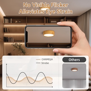 Nordic Walnut Madeira Cor <span class=keywords><strong>LED</strong></span> Luz de Teto Pedido de Quarto Sala Três cores Escurecimento Superfície Montada <span class=keywords><strong>LED</strong></span> <span class=keywords><strong>Downlight</strong></span> - Product Image 5