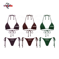 Ensemble deux pièces sexy pour femme : soutien-gorge et sous-vêtements imprimés léopard, tenue de plage personnalisée motif guépard, paréo et maillot de bain d'été