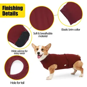 Kingtale Custom Abdominal Wound Puppyphone Caseclothvivoost-operative Vest Solid Washable Female Dog Diapers Dog Recovery Suit