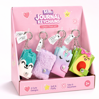 Individuelles Kinder-DIY Mini-Tagebuch Schlüsselanhänger Mini-Schreibwarensets Kindergeschenke Mini-Notizbuch Schlüsselanhänger mit Präsentationsbox-Verpackung