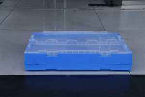 Caja plegable <span class=keywords><strong>rectangular</strong></span> de plástico transparente, bolsa móvil con tapas, contenedor plegable para paquete de transporte, diseño funcional - Product Image 4