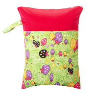 Sac étanche à double poche imprimé dessin animé, pochette de rangement lavable pour couches et articles en tissu, vente en gros