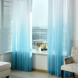 Gradiente tenda multicolore ad alta trasparenza semplice colore solido personalizzato all'ingrosso mantovane divisorio per stanza <span class=keywords><strong>tende</strong></span> da soggiorno - Product Image 2