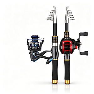 <span class=keywords><strong>Canne</strong></span> à pêche télescopique en fibre de carbone, mini <span class=keywords><strong>canne</strong></span> à lancer portable 1,6M-2,1M pour eau salée et eau douce, pour la pêche au bar, à la carpe et aux leurres - Product Image 1