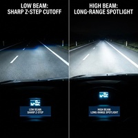 Phare à lentille de projecteur bi-LED Harmchom 2,5 pouces 55W 65W double faisceau haut/bas pour Hella 3R G5 E55, adaptable universel 6000K