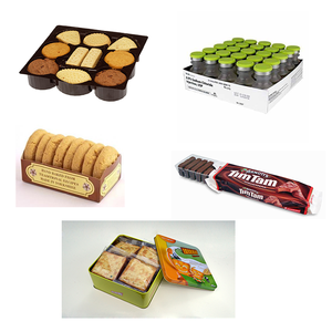 Galletas italianas, galletas, latas <span class=keywords><strong>gourmet</strong></span> surtidas, equipos de la industria para hornear, embalaje, clasificación, selección, conteo, robot delta - Product Image 6