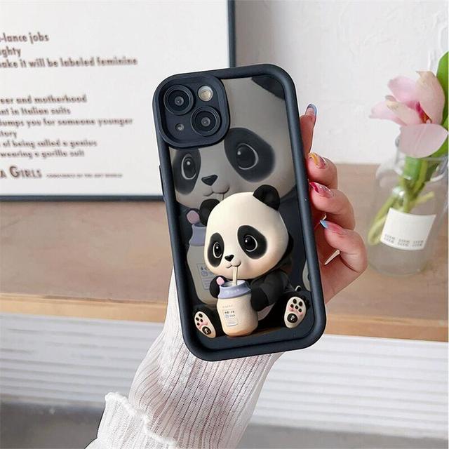 Wholesale Cute Cartoon Pandas Shockproof Mobile Phone Cases for Iphone 17 Air 16 15 Plus Pro Max 14 13 12 11 X Cover Custom Logo