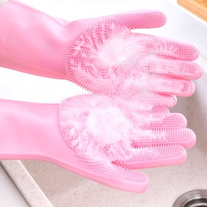 Gants de bain en silicone avec brosse et peigne pour un nettoyage et un soin en profondeur - Product Image 4