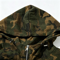 Veste à capuche zippée ample pour homme Rainbow Spray Premium Apparel Manufacturer, imprimé camouflage vintage, veste safari épaisse pour homme