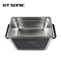 GTSONIC GT-D3 40kHz Pembersih Ultrasonik Listrik 100W Baja Tahan Karat SUS304 3L Pemanas Timer Digital 1-99 Menit Jam Tangan Rumah Tangga