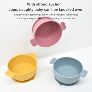 Assiette portable en silicone pour enfants, compatible micro-ondes, design de dessin animé, durable, facile à nettoyer, pour la cuisine à domicile - Product Image 5