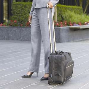 Sac de voyage professionnel à roulettes résistant à l'eau pour homme, pour ordinateur portable 17 pouces, idéal pour le travail et les voyages d'affaires - Product Image 4