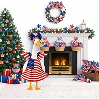 Nouvelle tenue d'ange transfrontalière pour oie de la fête de l'Indépendance, adorable costume d'oie de 23 pouces, style champêtre, pour 0-24 mois, décoration