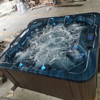 Spa de nage extérieur intelligent en acrylique avec système Balboa pour 6 personnes, baignoire de fête avec jacuzzier, spa à tube chaud vortex de massage