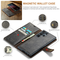 Étui de téléphone en cuir magnétique amovible de luxe avec rabat, housse de protection pour Samsung S25 S24 S23 Ultra S22 S21 S20 S10 S9 Plus