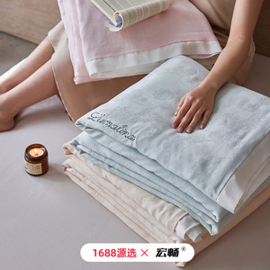 Lfs 0420 G Lyocell Summer Quilt 200x230cm Single Breathable Jacquard Home <b>Bedding</b> - Product Image 2