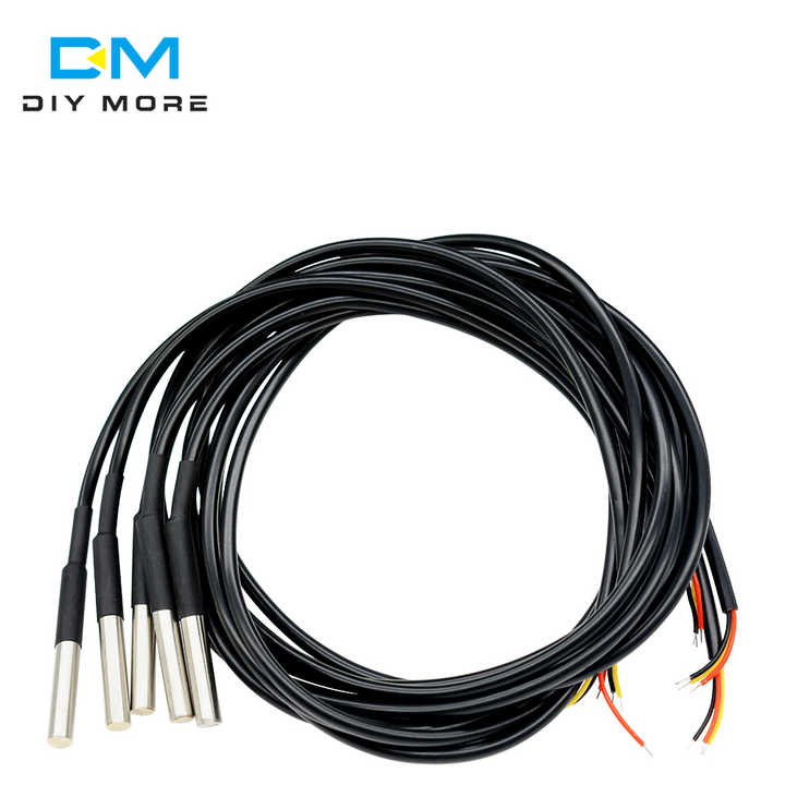 Ds18b20 Stainless Steel Waterproof Ds18b20 1m 3m 5m Thread Temperature ...