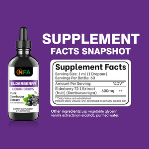 Private Label Elderberry Liquid Drops with Pure Sambucus Extract Boost Energy Function Improve Immune System Drops - Product Image 2