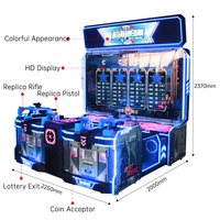Machine de jeu d'arcade de tir aux armes à monnayeur avec 18 jeux et 4 joueurs pour parcs d'attractions intérieurs et centres de jeux (version anglaise)