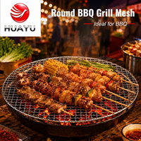 Grille de barbecue en acier ronde multi-diamètres, durable, facile à nettoyer, avec rebord, jetable – Stock limité