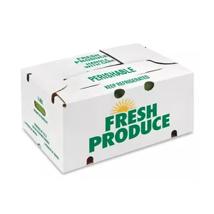 Boîte de nourriture en papier de carton de produits frais enduits de fruits de mer boîtes en carton de cire imperméables pour légumes