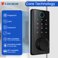 Cerradura Inteligente Locstar Security de Fácil Instalación, Cerradura Eléctrica con Huella Dactilar, Contraseña, Teclado, Entrada sin Llave, Cerrojo con Código