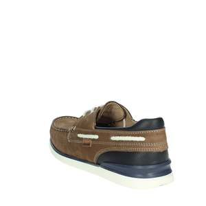 Chaussures bateau pour homme Baerchi, à lacets, en cuir marron, décontractées - Product Image 2