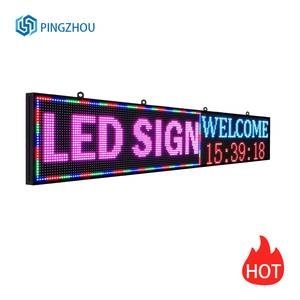 全彩文本和图像动画显示可编程WIFI电子滚动发光二极管标志留言板 - Product Image 2