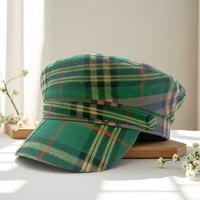 Gorras de Tartán Verde al por Mayor, Gorras Vintage para el Día de San Patricio