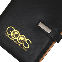 Hochwertiges Luxus-Notizbuch mit 6 Ringen, Schwarz, A5-Format, Maßgefertigt mit Goldfolien-Heißprägung, PU-Leder Hardcover, Umweltfreundlich