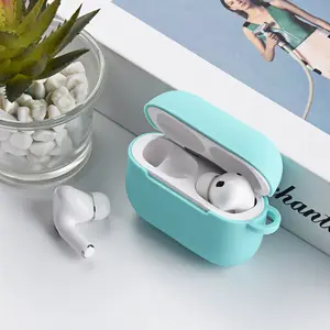 Casing Silikon Murah untuk AirPods Pro Kotak Lunak Silikon Tahan Guncangan untuk Airpoder Karton Cocok untuk AirPods Pro 4 Antihilang