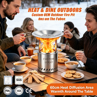 Brasero de table en acier inoxydable avec logo personnalisé, pare-vent en verre, mini foyer sans fumée pour la décoration de la maison, patio, balcon, cadeau