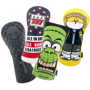 Golf Gỗ Head Cover Set Thêu Cao Cấp Da Golf Sắt Điều Khiển Putter Head Bìa Câu Lạc Bộ Golf Headcovers - Product Image 2