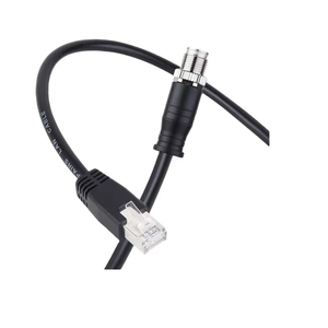 Câble de caméra industrielle RJ-45 vers M12-8P X-Coded pour caméras industrielles, environnements de fabrication intelligente et de fonctionnement continu - Product Image 1
