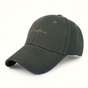 Gorra de Béisbol de Alta Calidad con Visera Rígida, Protección Solar, 6 Paneles, 100% Algodón, Patrón Común con Letras Bordadas en 3D y Hebilla Metálica - Product Image 5