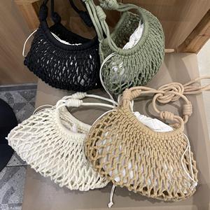 Sac bandoulière tressé à la main ajouré pour les vacances en bord de mer, sac à l'épaule décontracté pour usage quotidien, vente chaude - Product Image 2