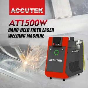 Accutek Low Budget Mooie Naad 1500W Fiber Laser Lasser Cnc Lazer Weld Handheld Laser Lasmachine Voor Metaal