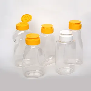 455g pet לחץ דבש פלסטיק בקבוק רוטב סויה בקבוק 325ml