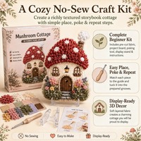 Kit d'art 3D en tissu sans couture pour adultes, cadeau commémoratif, décoration murale et de table, ensemble d'artisanat fait main